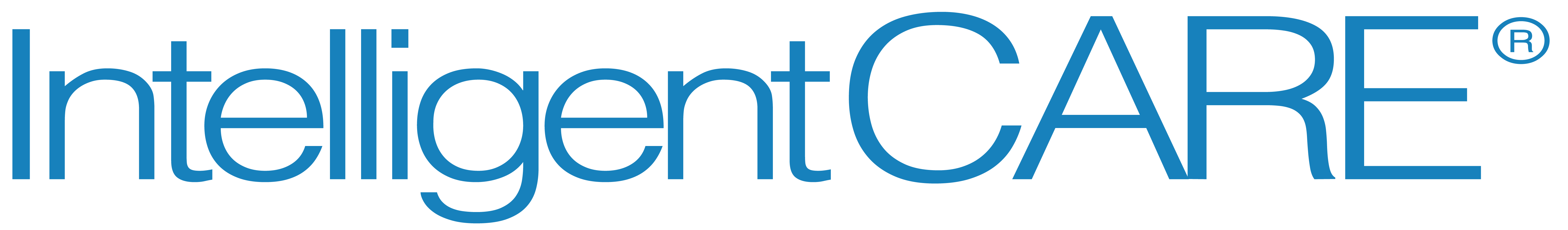 IntelligentCARE logo, blå